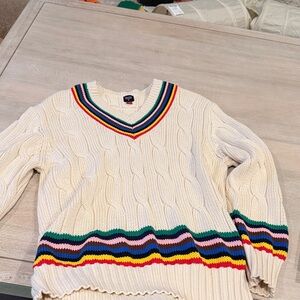 Rowing Blazers Ivory Cable Knit Sweater